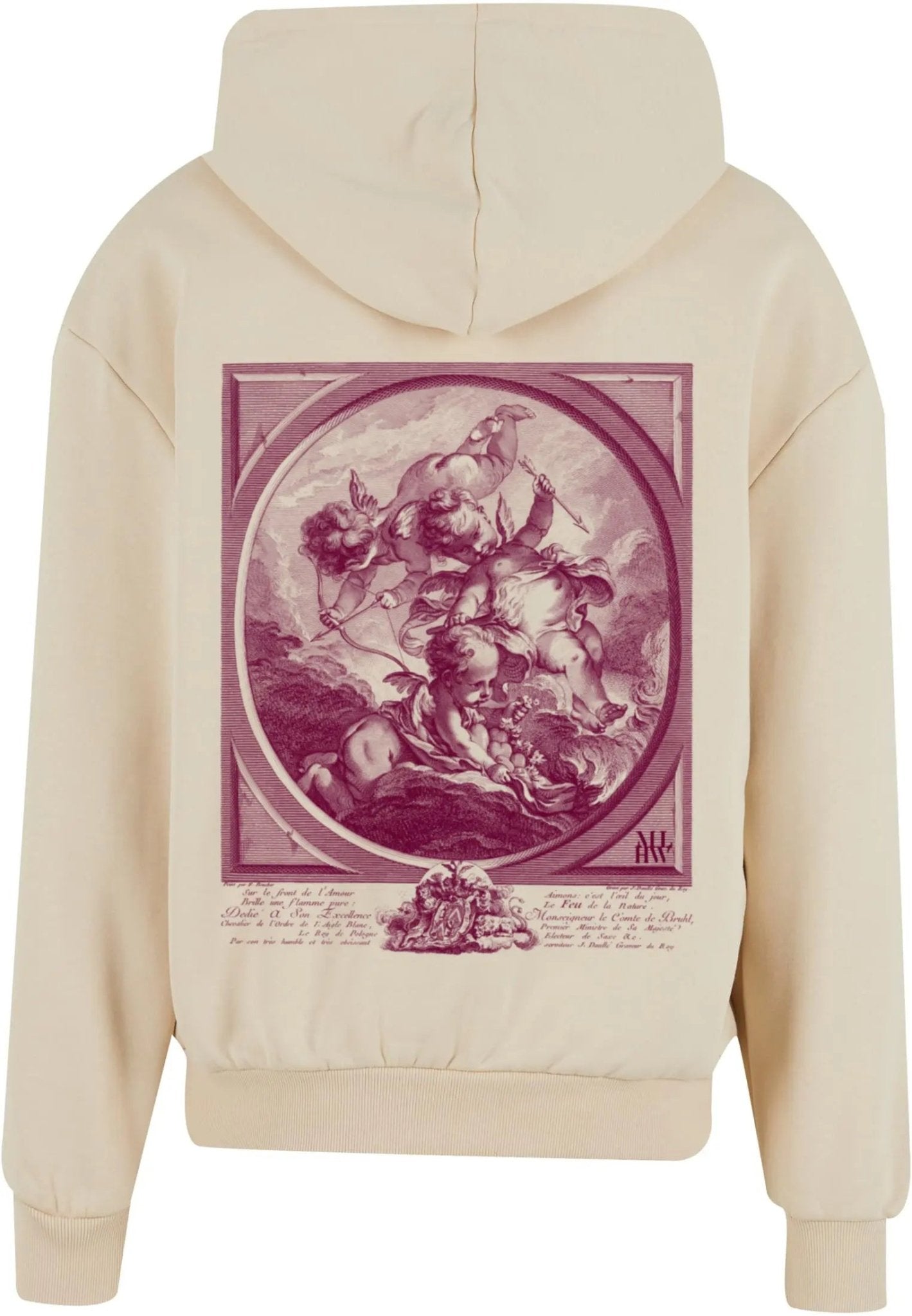 Hoodie Oversize Sand "Jean Daullé – Fire" - MLHW Clothing
