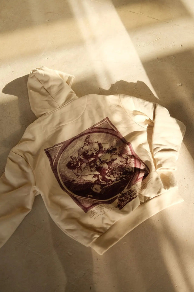 Hoodie Oversize Sand "Jean Daullé – Fire" - MLHW Clothing